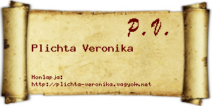 Plichta Veronika névjegykártya